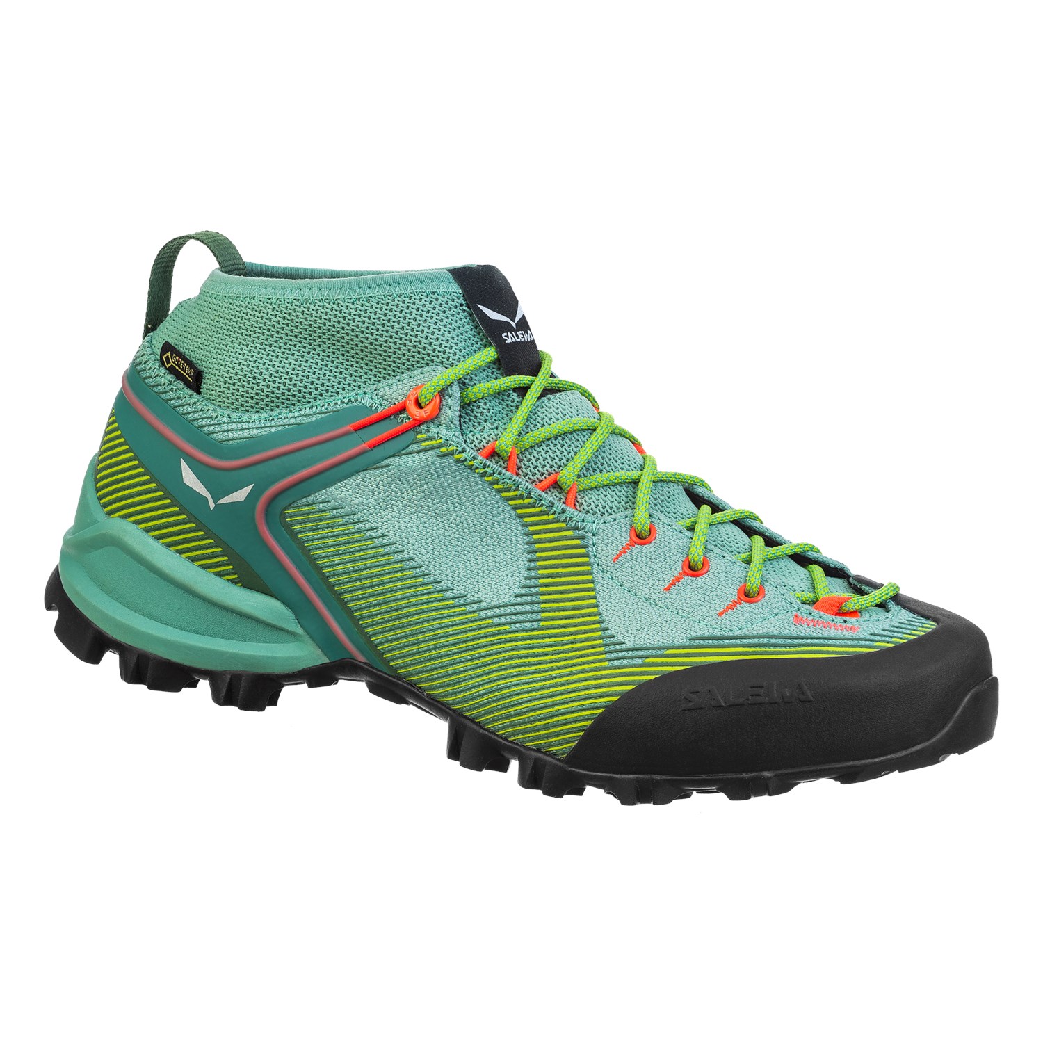 Salewa Women's Alpenviolet GORE-TEX® Hiking Shoes Green/Coral QKY-827910